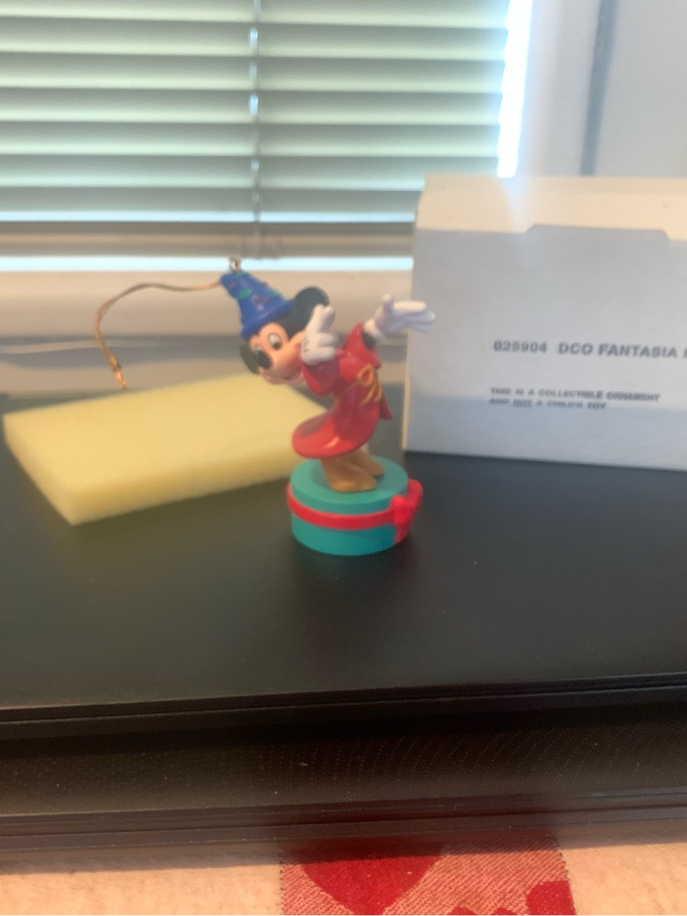 Grolier Disney Mickey Sorcerer Ornament in Red, Blue, Teal
